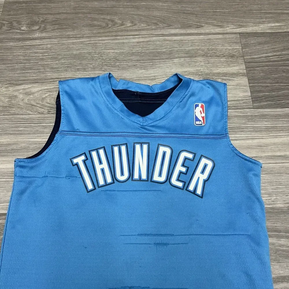 Oklahoma City Thunder Kids‎ Youth Medium Jersey Reversible READ Blue Gym Sports